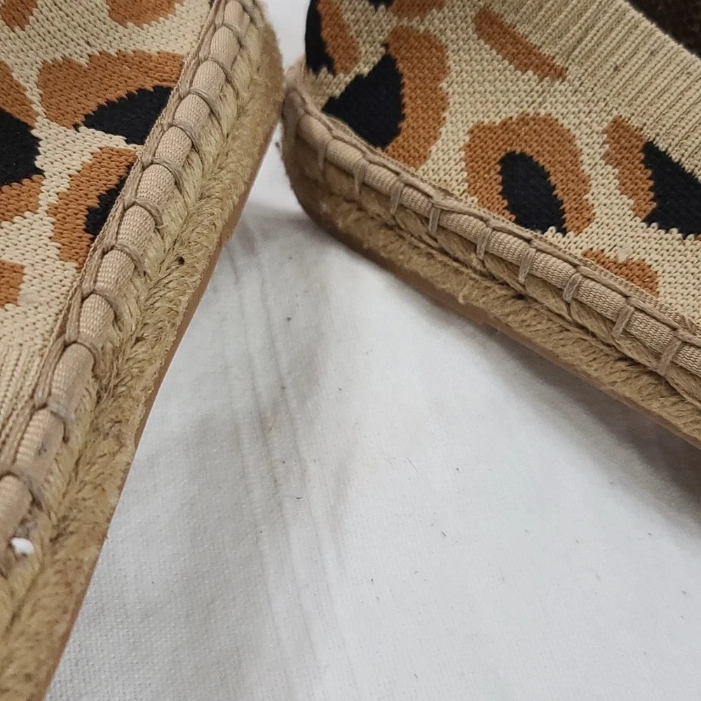 Deltan Womens Espadrille Loafers Shoes‎ Cheetah Design Size 7 EUC